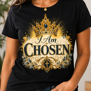 I Am Chosen Crown Tee — Inspirational Christian Graphic T-Shirt