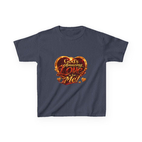 Kids T-Shirt — "God's Amazing Love Is For Me" Heart Graphic